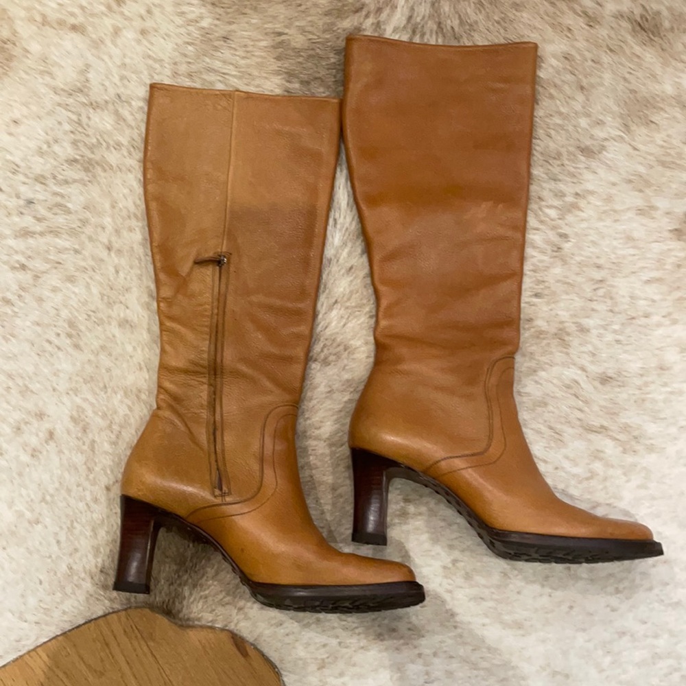 Camel leather Cole Haan country boots